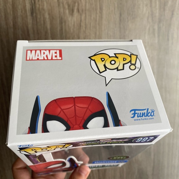 Funko Pop Spider-Man Glow Chase Walmart Exclusive Mech Strike Monster Hunters - Picture 5 of 6